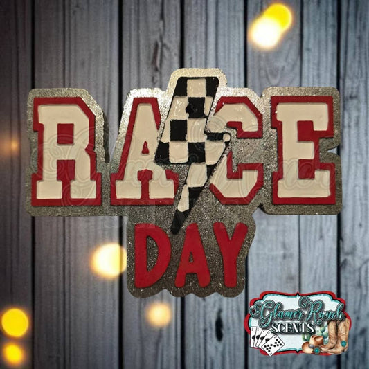 Race Day checkered bolt Silicone Freshie Mold - Red River Mold Co
