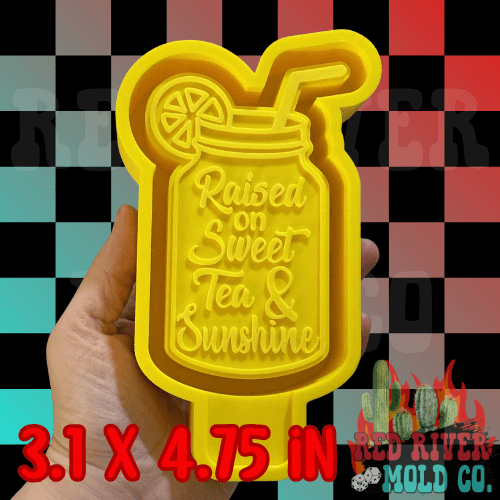 Raised On Sweet Tea & Sunshine Silicone Freshie Mold - Red River Mold Co