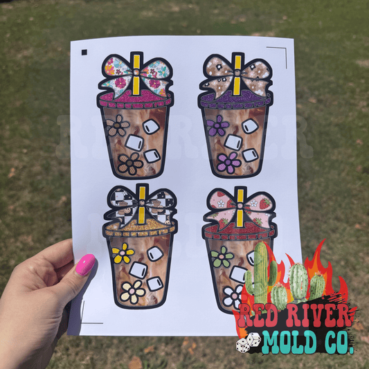 Raising Rimes Bow Floral Iced Drink cardstock grab bag - Red River Mold Co