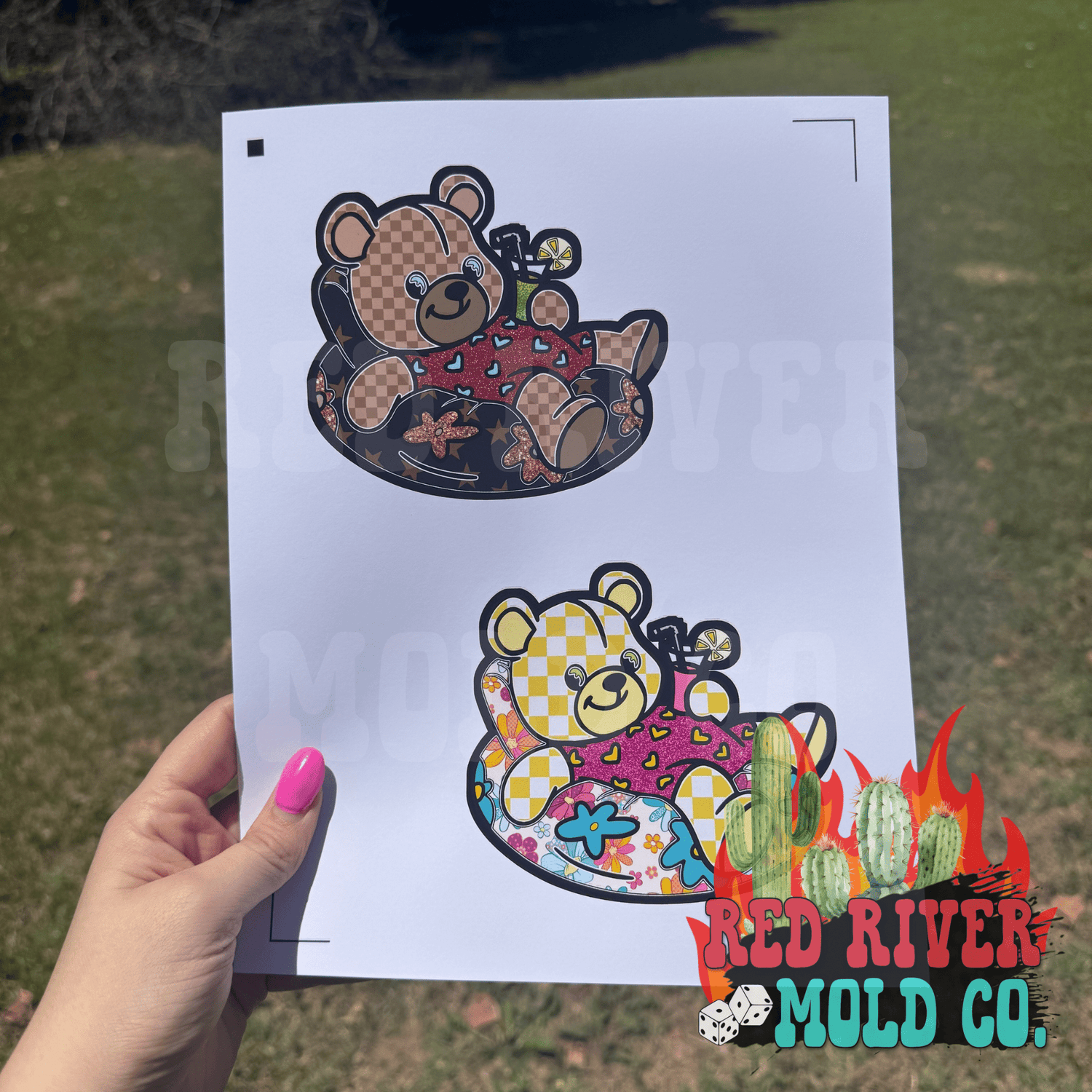 Raising Rimes Chill Bear cardstock grab bag - Red River Mold Co