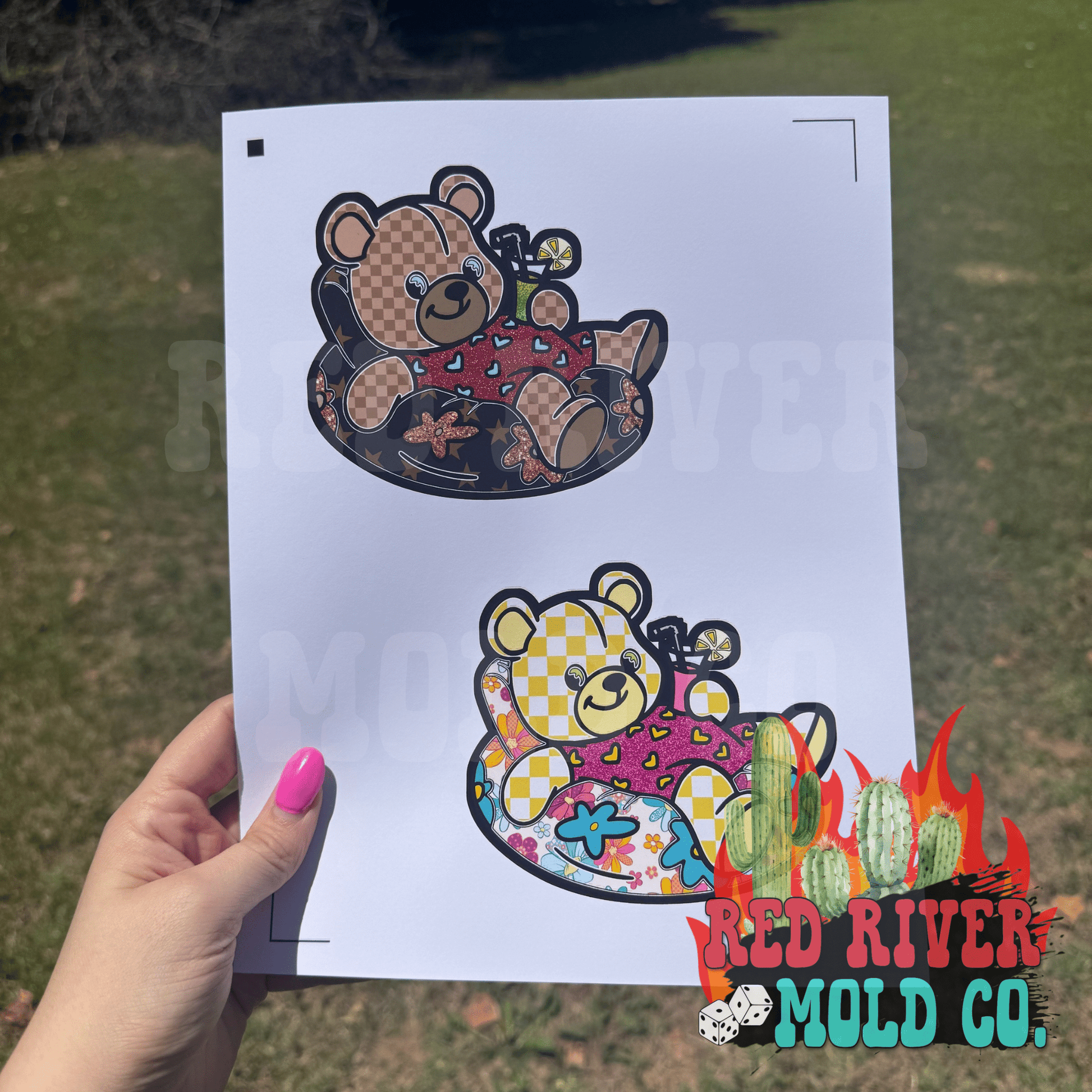 Raising Rimes Chill Bear cardstock grab bag - Red River Mold Co