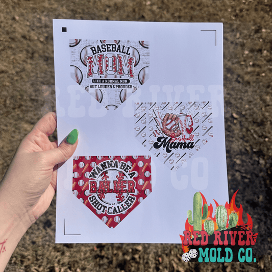 Ramblin Darlin Baseball Diamond cardstock grab bag - Red River Mold Co