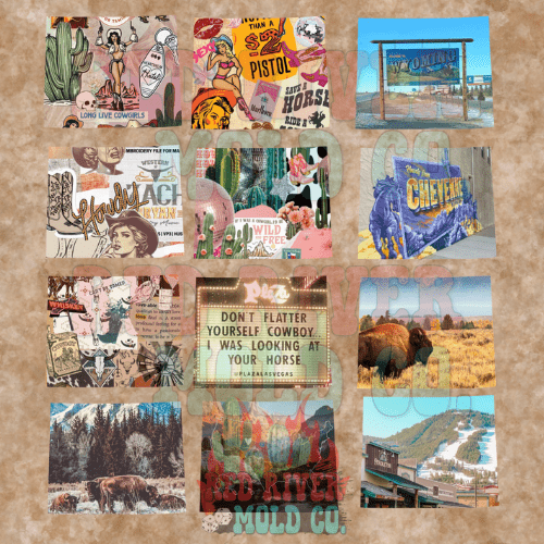 Ramblin Darlin Checkered Wyoming Jewelry cardstock grab bag - Red River Mold Co