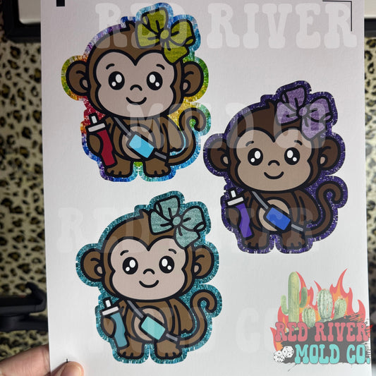 Ramblin Darlin Cute Monkey cardstock grab bag - Red River Mold Co