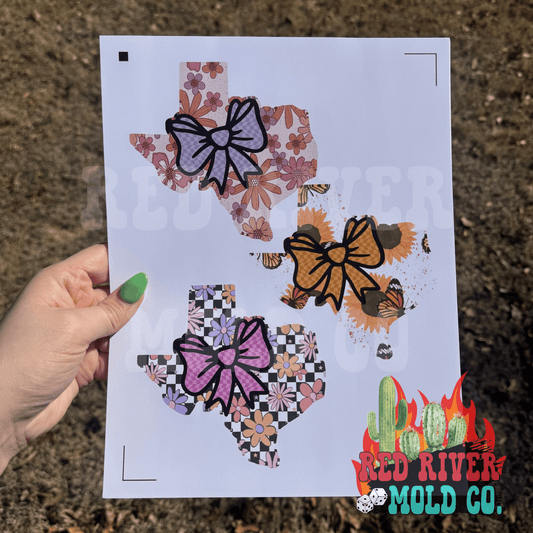 Ramblin Darlin Texas with a bow cardstock grab bag - Red River Mold Co