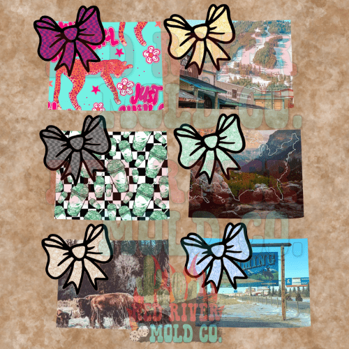 Ramblin Darlin Wyoming with a bow cardstock grab bag - Red River Mold Co