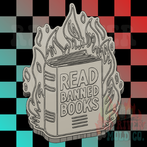 Read Banned Books Silicone Freshie Mold - Red River Mold Co