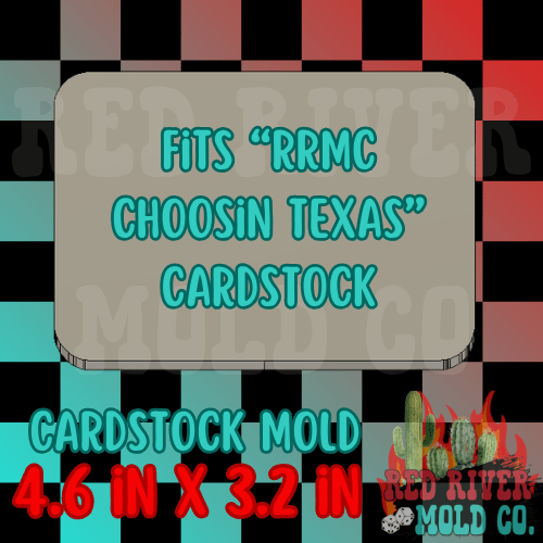 Rectangle/ Plain Choosin Texas Silicone Freshie Mold - Red River Mold Co