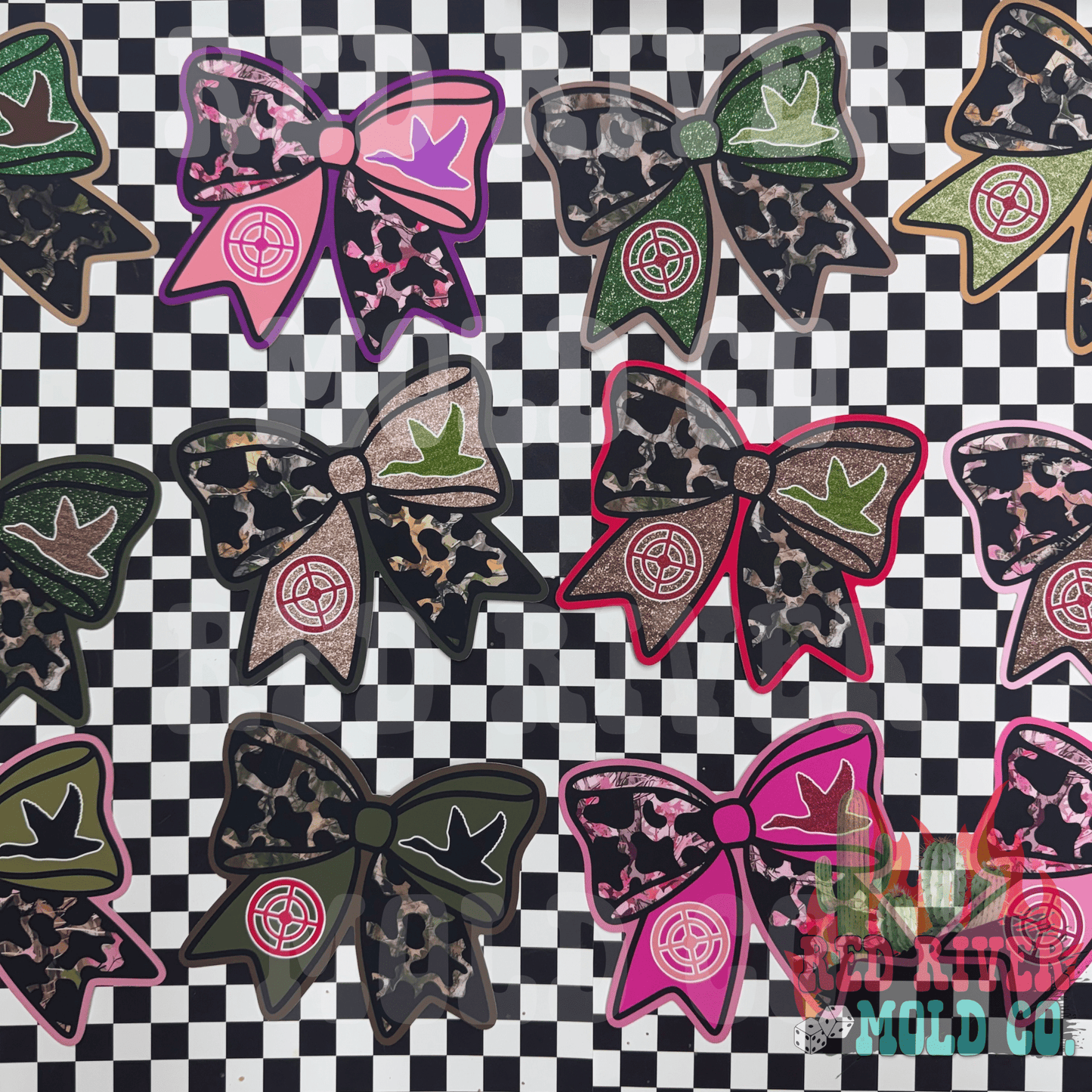 Red River Mold Camo Duck Bow cardstock grab bag - Red River Mold Co