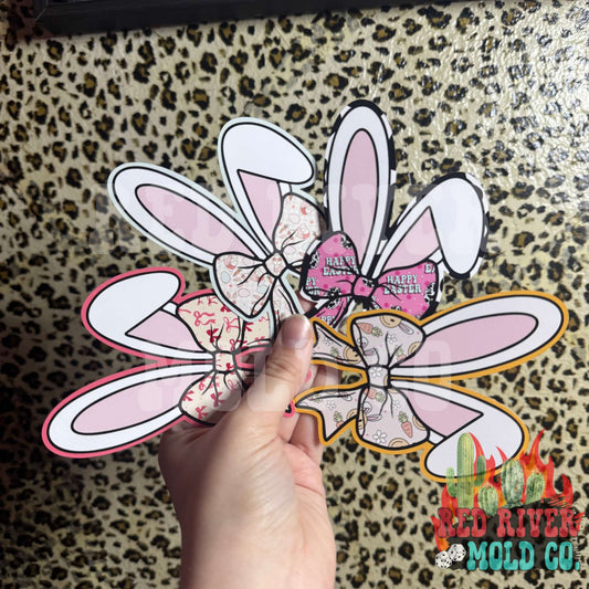 Red River Mold Co Bunny Ears with a Bow cardstock grab bag - Red River Mold Co
