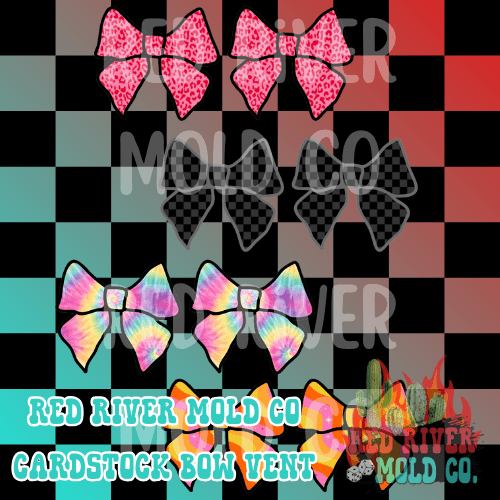 Red River Mold Co cardstock bow VENT cardstock grab bag 8 ct - Red River Mold Co