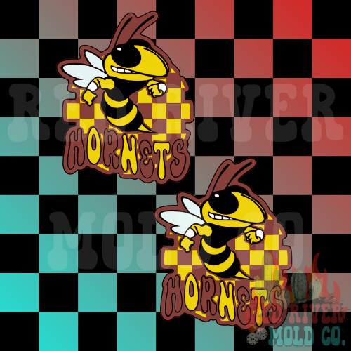 Red River Mold Co Checkered Hornets cardstock grab bag - Red River Mold Co