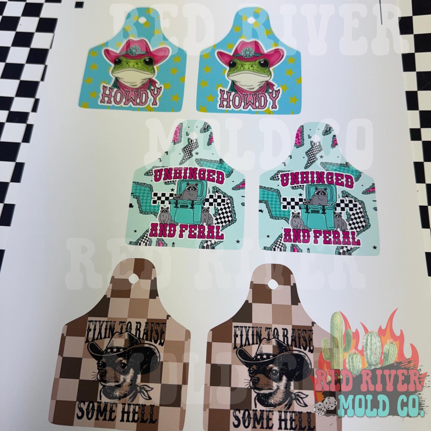 Red River Mold Co Cow Tag VENT cardstock grab bag - Red River Mold Co