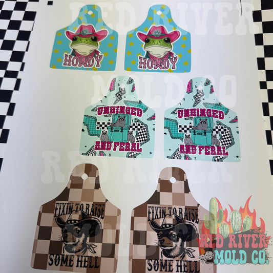 Red River Mold Co Cow Tag VENT cardstock grab bag - Red River Mold Co