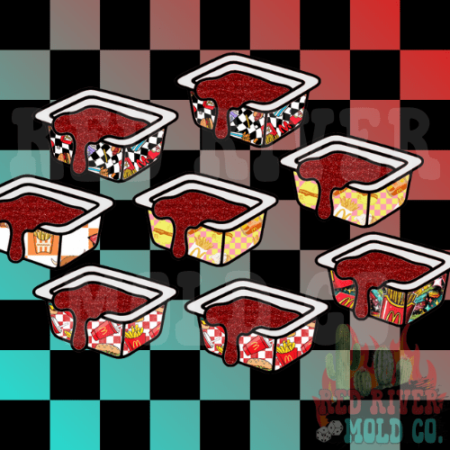 Red River Mold Co Dip Sauce Vents cardstock grab bag - Red River Mold Co