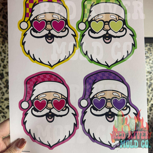 Red River Mold Co Groovy Santa cardstock grab bag - Red River Mold Co
