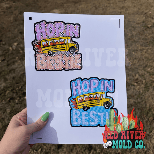Red River Mold Co Hop In Bestie Bus cardstock grab bag - Red River Mold Co