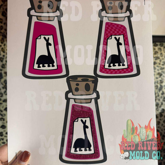 Red River Mold Co Llama Poison Bottle cardstock grab bag - Red River Mold Co