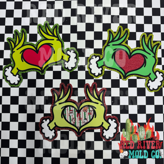 Red River Mold Co Mean One Heart Hand cardstock grab bag - Red River Mold Co