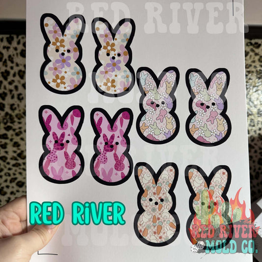Red River Mold Co peep bunny VENT cardstock grab bag - Red River Mold Co