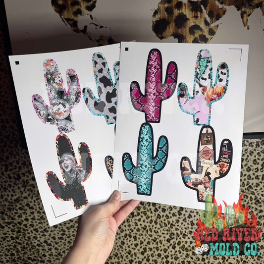 Red River Mold Co Plain Cactus cardstock grab bag - Red River Mold Co