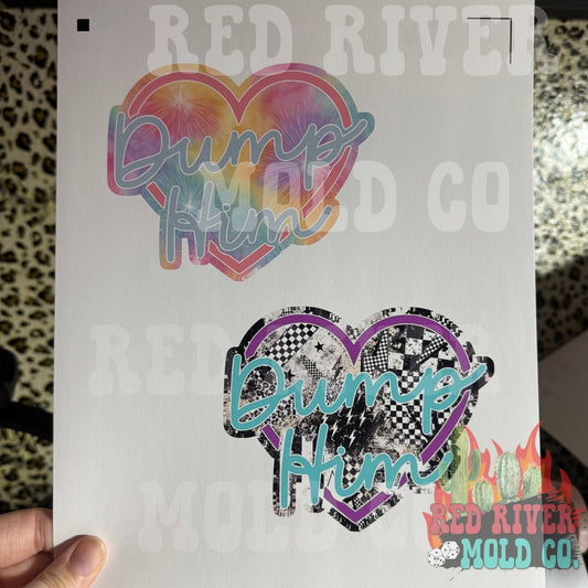Red River Mold Dump Him Heart cardstock grab bag - Red River Mold Co