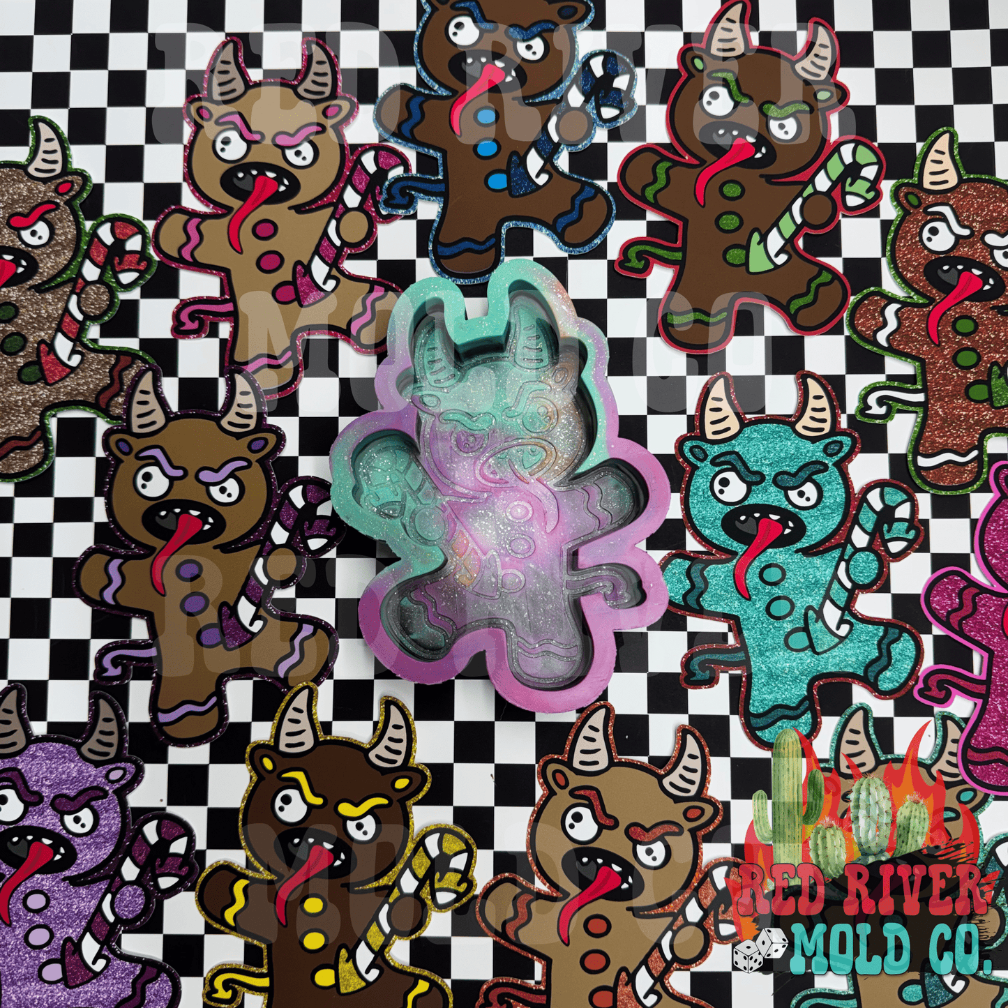 Red River Mold Krampus cardstock grab bag - Red River Mold Co