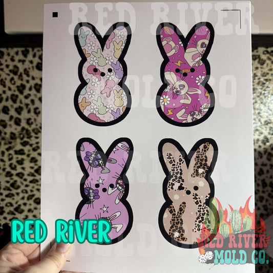Red River Mold Peep Bunny cardstock grab bag - Red River Mold Co