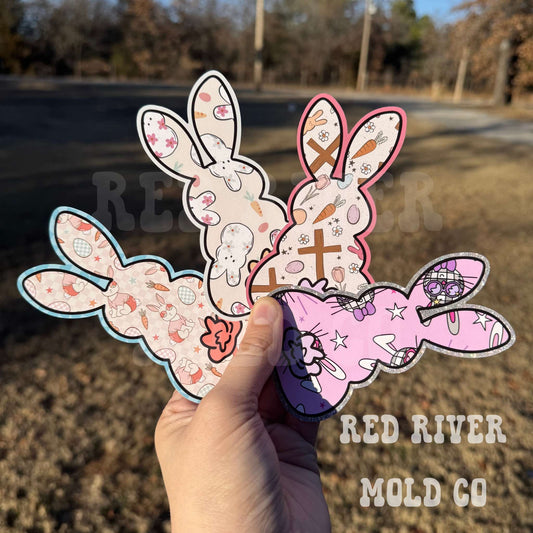Red River Mold plain bunny with a tail cardstock grab bag - Red River Mold Co