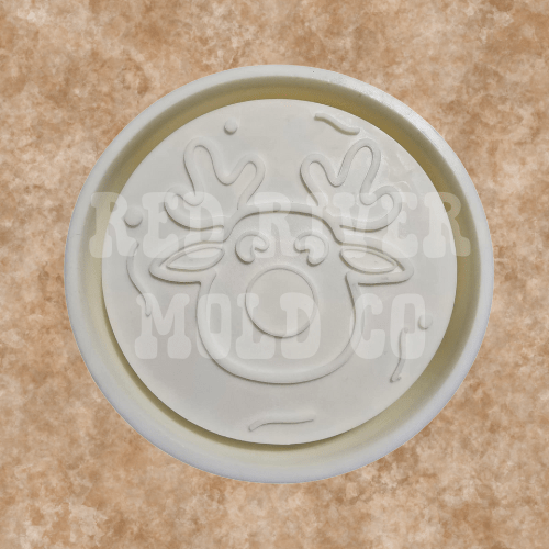 Reindeer Christmas Cookie Silicone Freshie Mold - Red River Mold Co