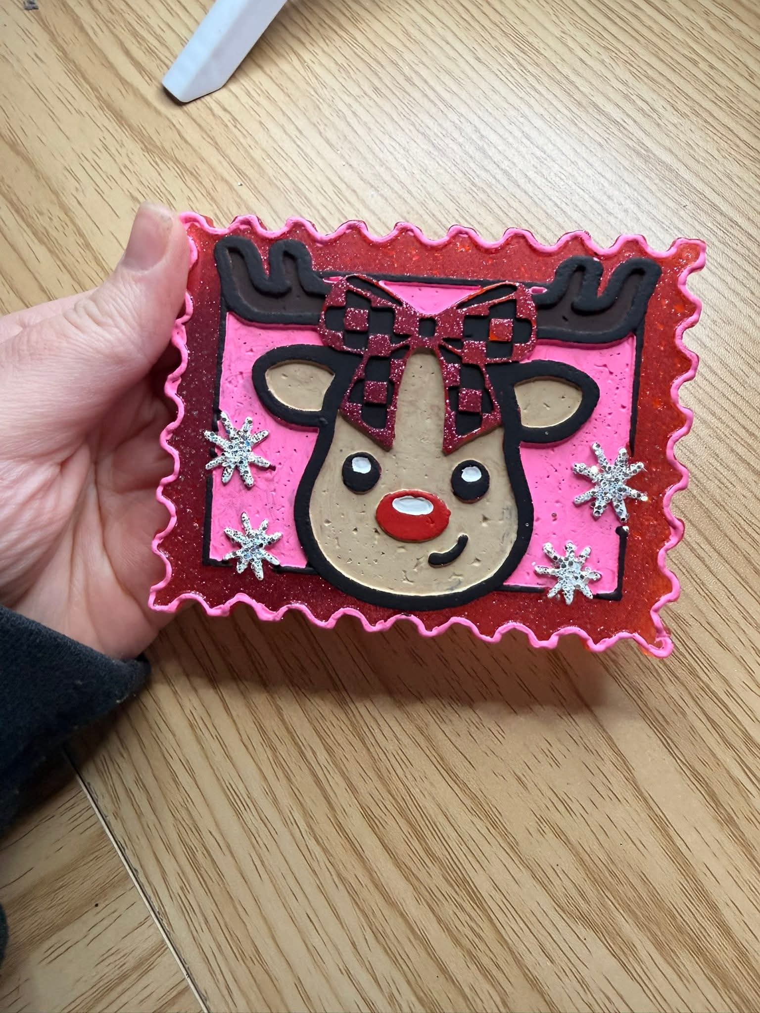 Reindeer Stamp Silicone Freshie Mold - Red River Mold Co