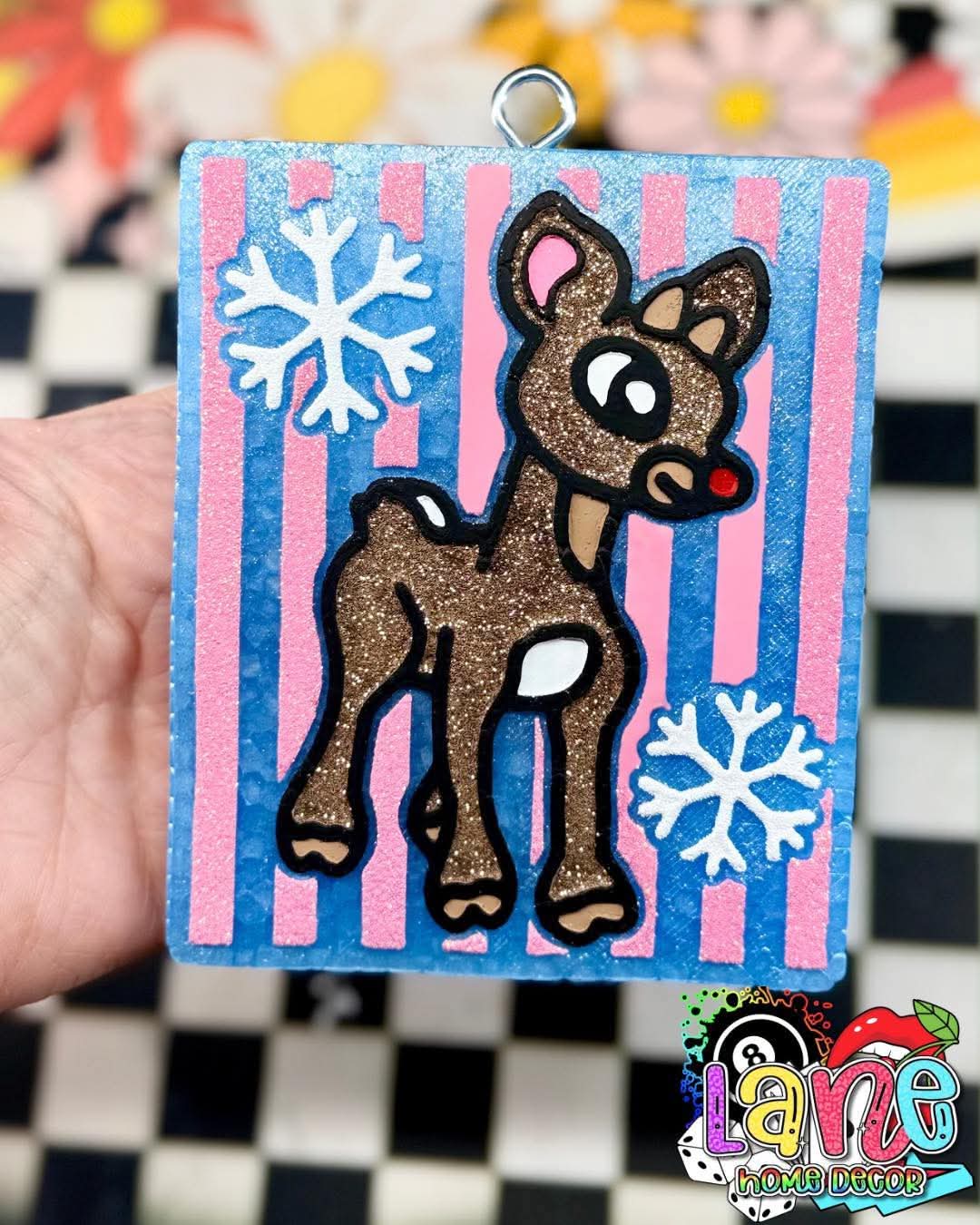 Reindeer Striped Rectangle Mold Insert - Red River Mold Co