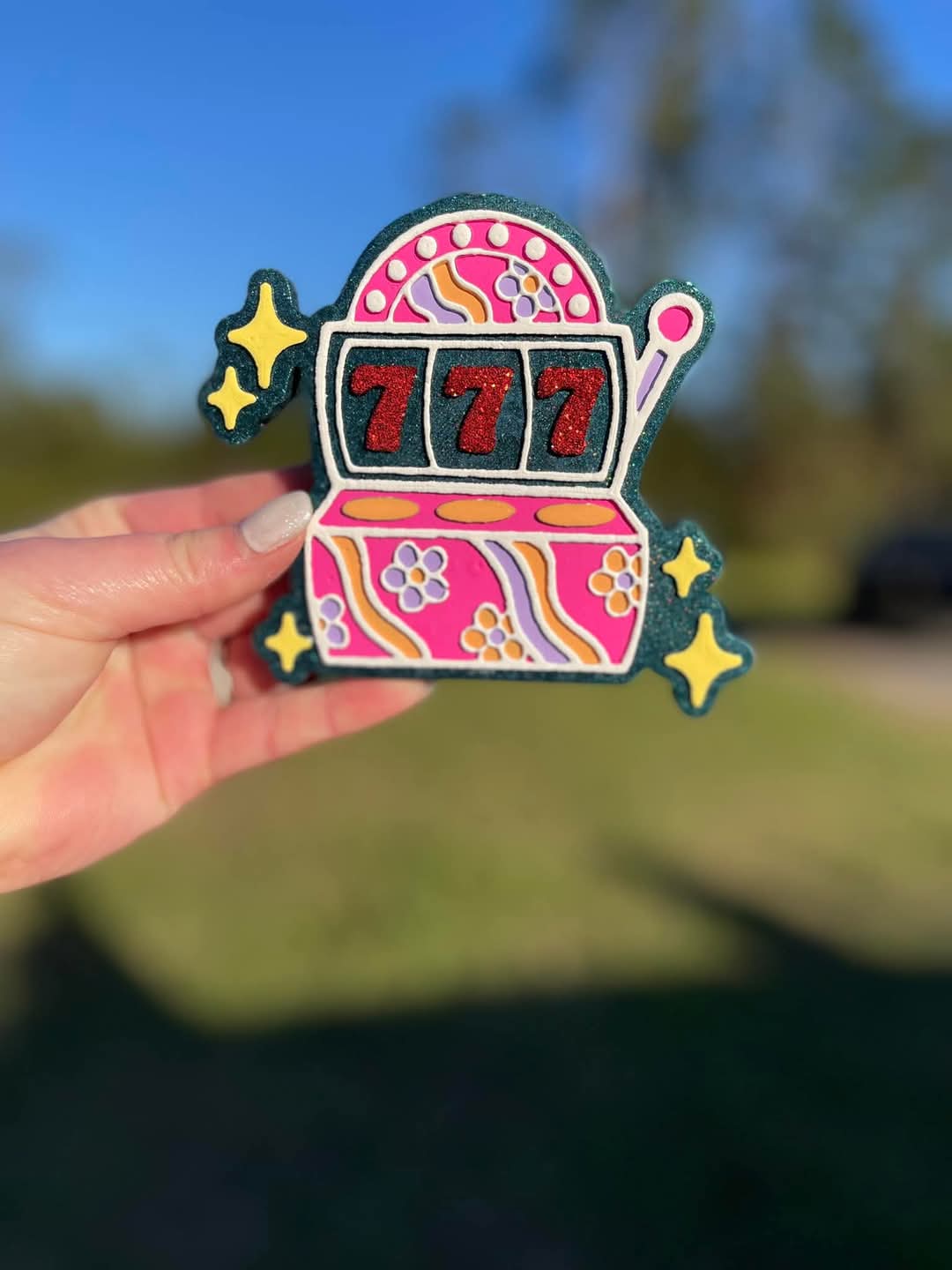 Groovy Slot Machine Silicone Freshie Mold