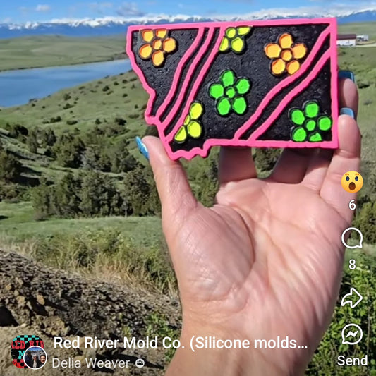 Groovy Montana Silicone Freshie Mold (COPYRIGHT PROTECTED)