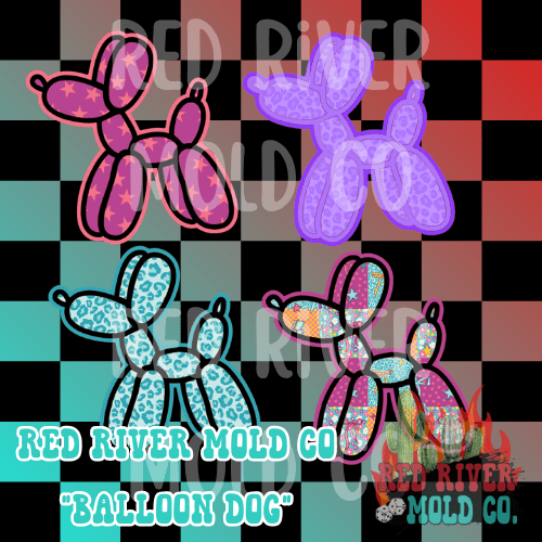 RRMC Balloon Dog cardstock grab bag - Red River Mold Co