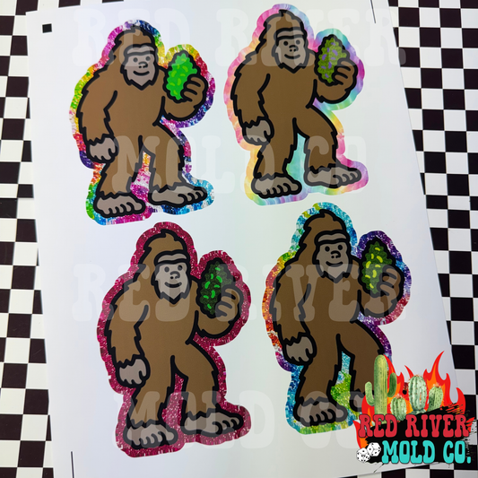 RRMC Big Foot holding a nug cardstock grab bag 8 ct - Red River Mold Co