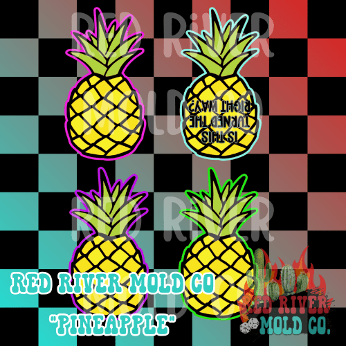 RRMC Choosin Pineapple cardstock grab bag 8 ct - Red River Mold Co