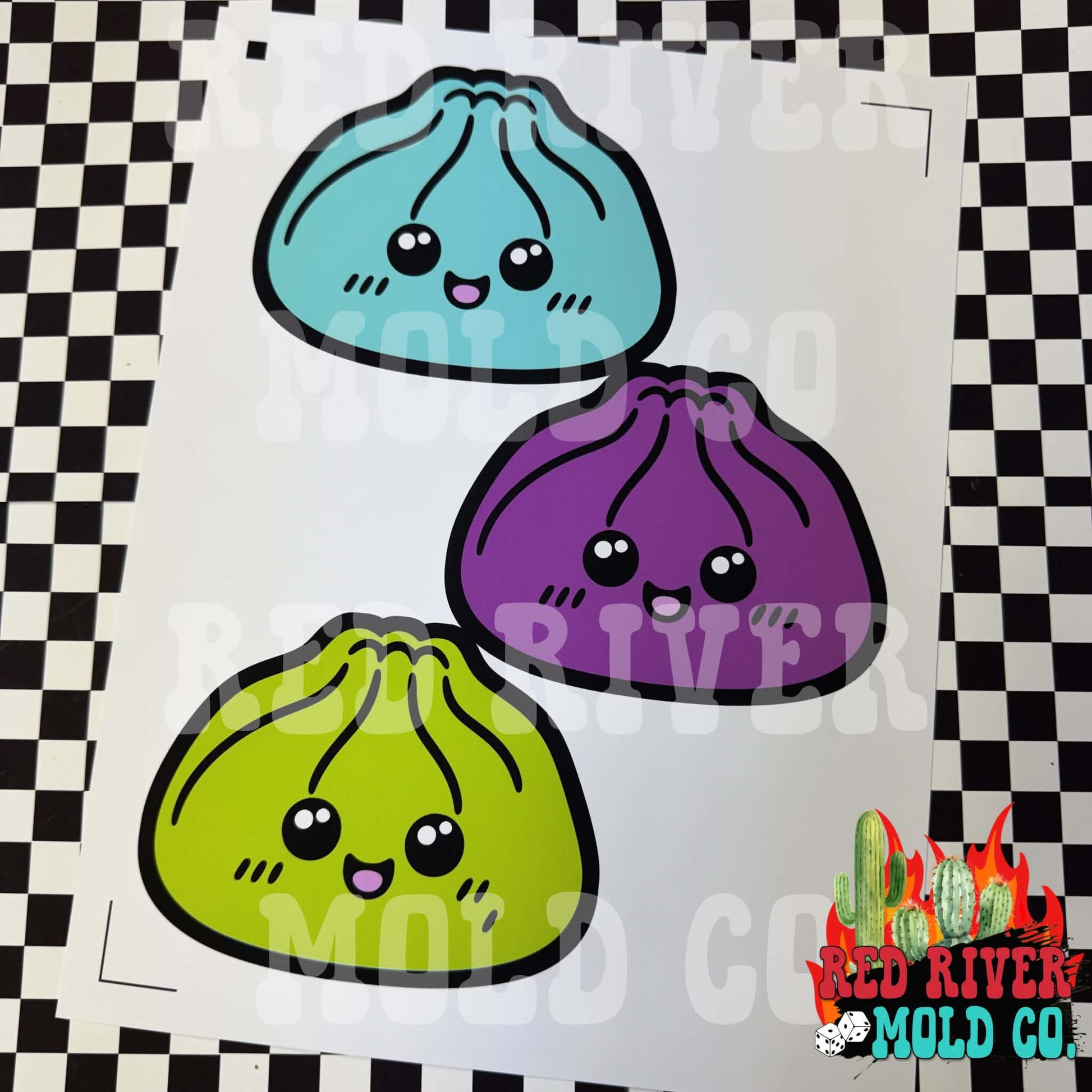 RRMC Dumpling cardstock grab bag (9 ct) - Red River Mold Co