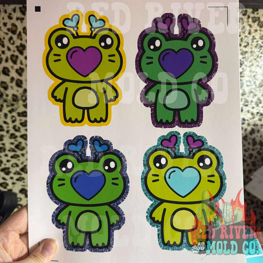 RRMC Vday Frog cardstock grab bag - Red River Mold Co