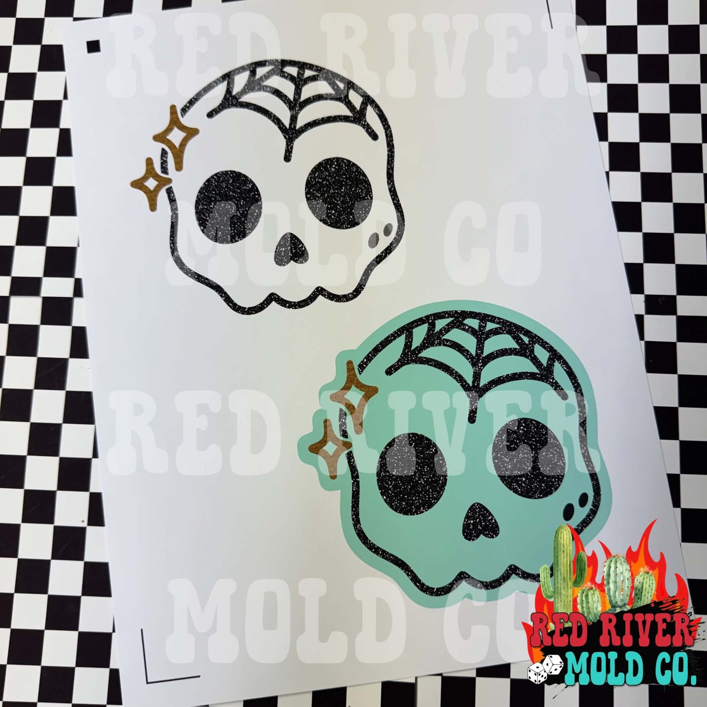 RRMC Web Skull cardstock grab bag (10 ct) - Red River Mold Co