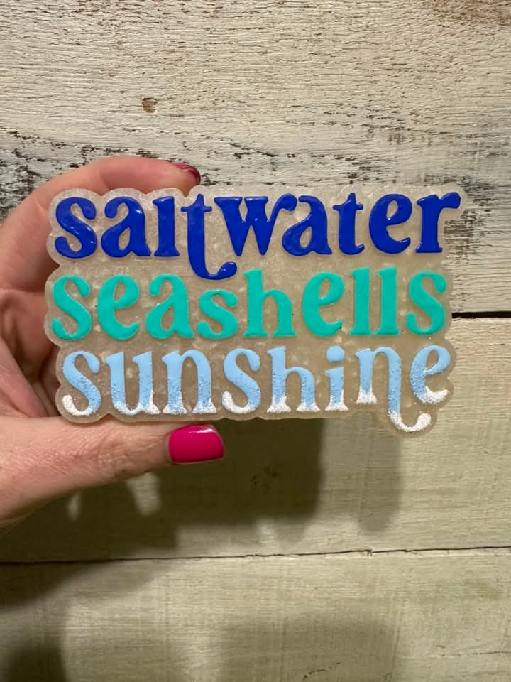 Saltwater Seashells Sunshine Silicone Freshie Mold - Red River Mold Co