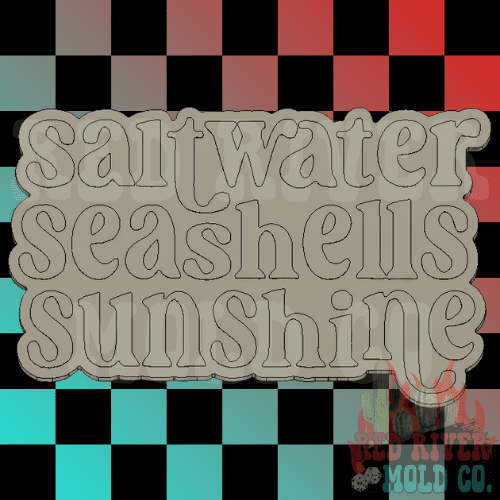 Saltwater Seashells Sunshine Silicone Freshie Mold - Red River Mold Co