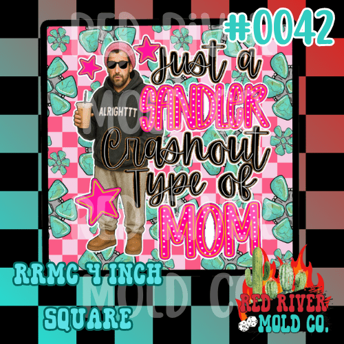 Sandler Mom cardstock RRMC 4 inch square (42) - Red River Mold Co