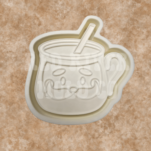 Santa Clause Coffee Cup Silicone Freshie Mold - Red River Mold Co