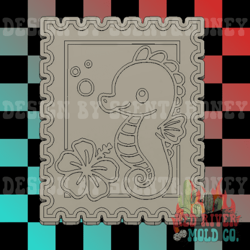 Seahorse Stamp Silicone Freshie Mold - Red River Mold Co