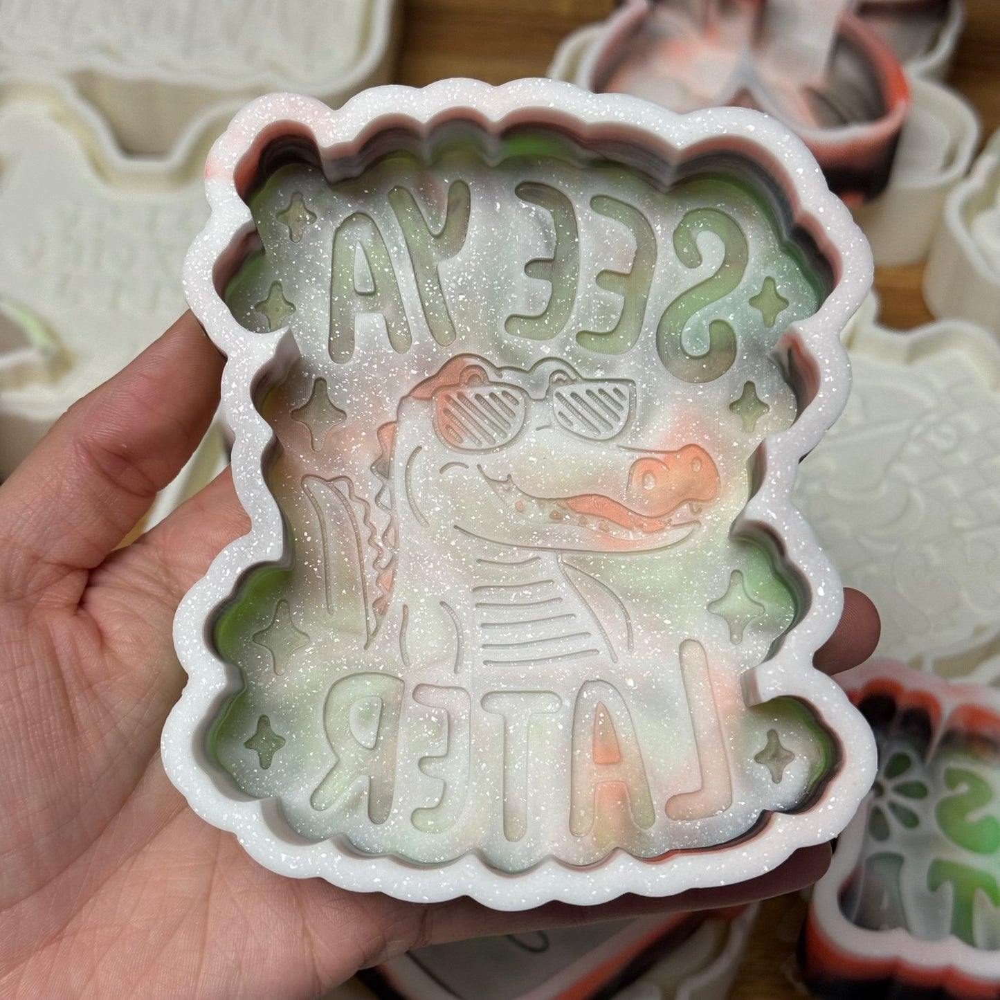 See Ya Later Alligator Silicone Freshie Mold - Red River Mold Co