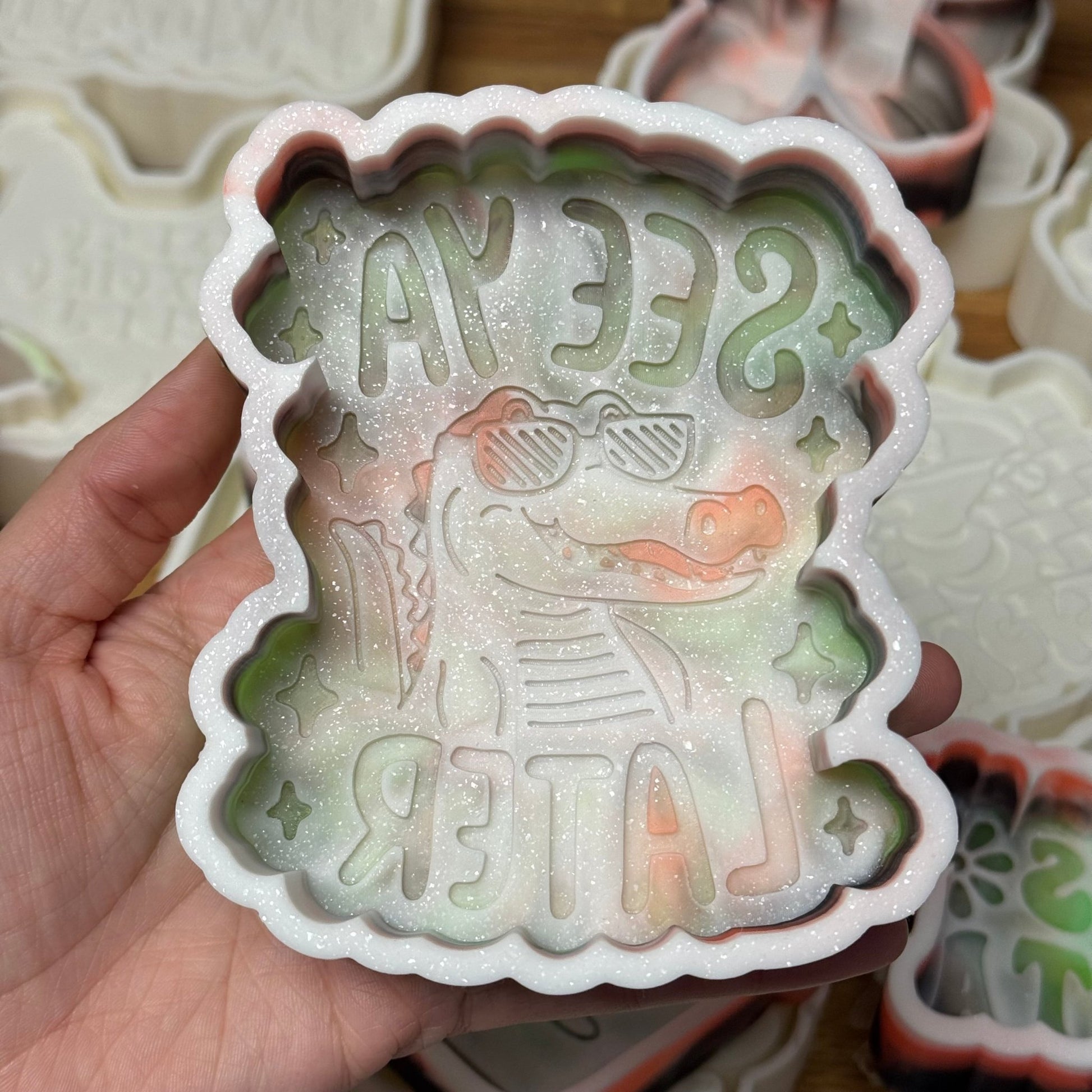 See Ya Later Alligator Silicone Freshie Mold - Red River Mold Co
