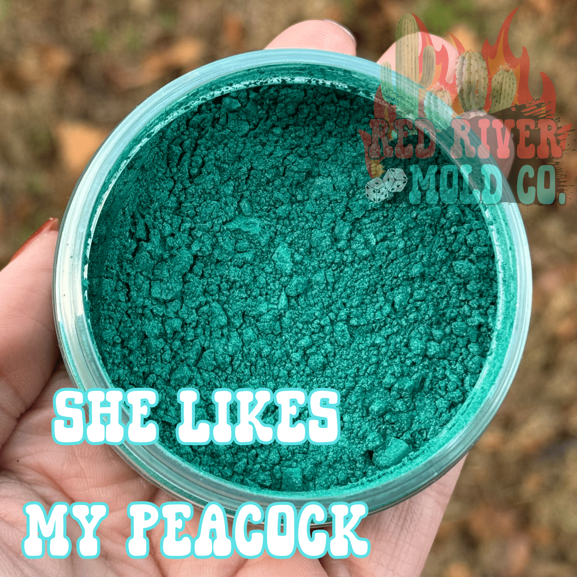 She likes my peacock Premium Mica Powder - Red River Mold Co