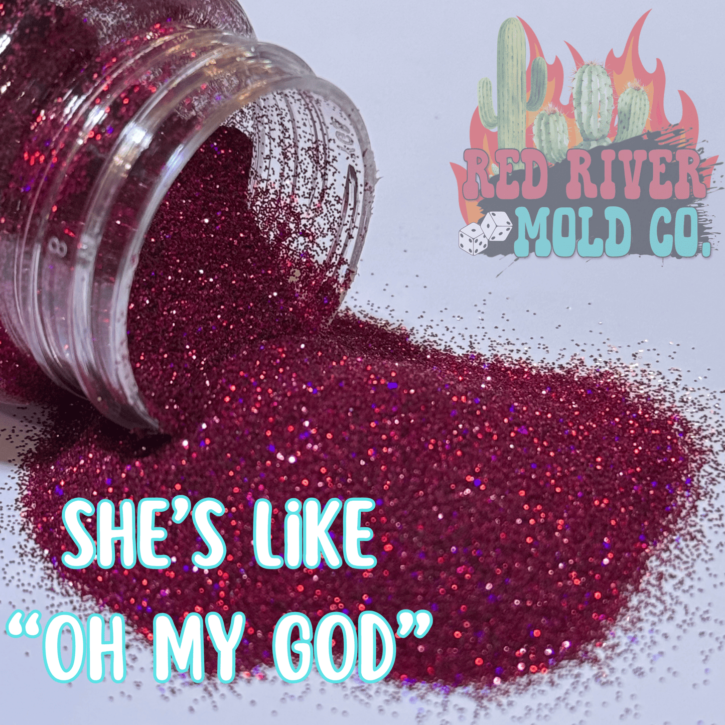She’s like “Oh My God” Premium Fine Glitter (1/128) holographic - Red River Mold Co
