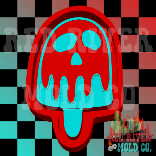 Skeleton Drippy Ice - cream Silicone Freshie Mold - Red River Mold Co